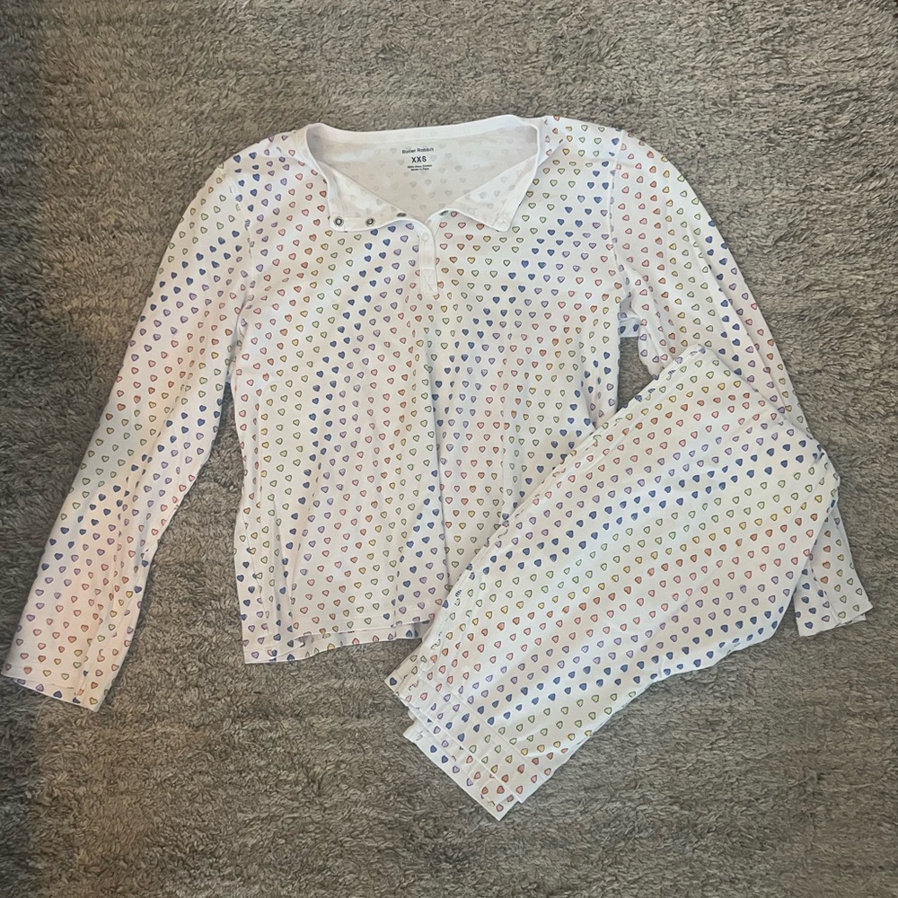 long roller rabbit pjs disco hearts!